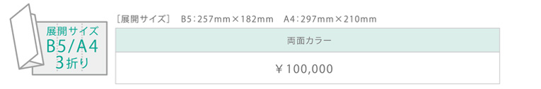 チラシ制作料金 料金表